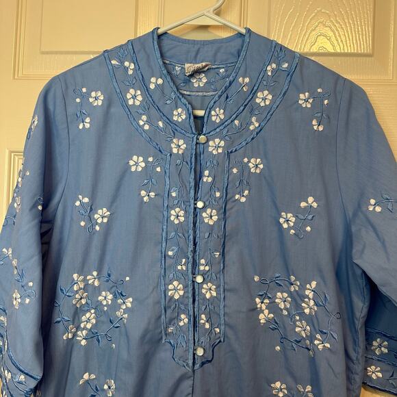 Vintage Leandra Crochet Embroideries A-Line Maxi Dress No Size Modest Floral - Picture 5 of 9